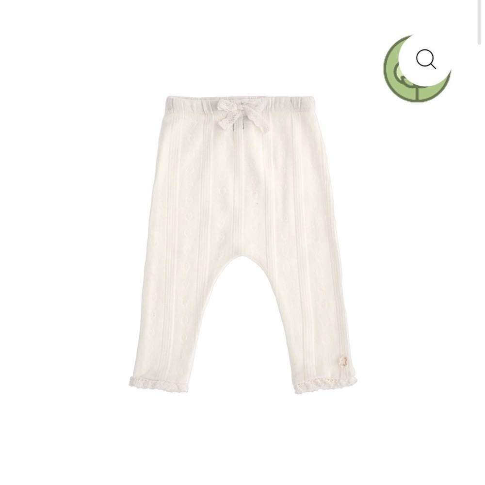 Kids Cream Bottoms leggings by Tocoto Vintage. Bidding on pants only